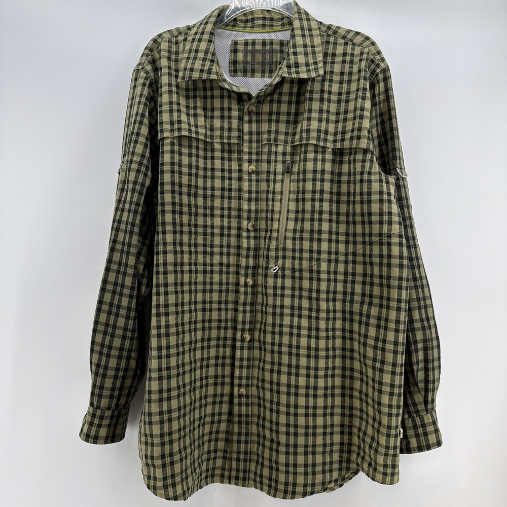 MAGELLAN‎ Vented Loose Fit Mag Wick Button Front Hiking Fishing Shirt Mens L